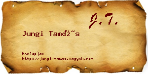 Jungi Tamás névjegykártya