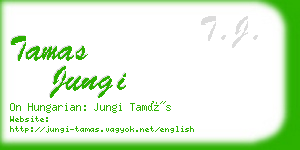 tamas jungi business card